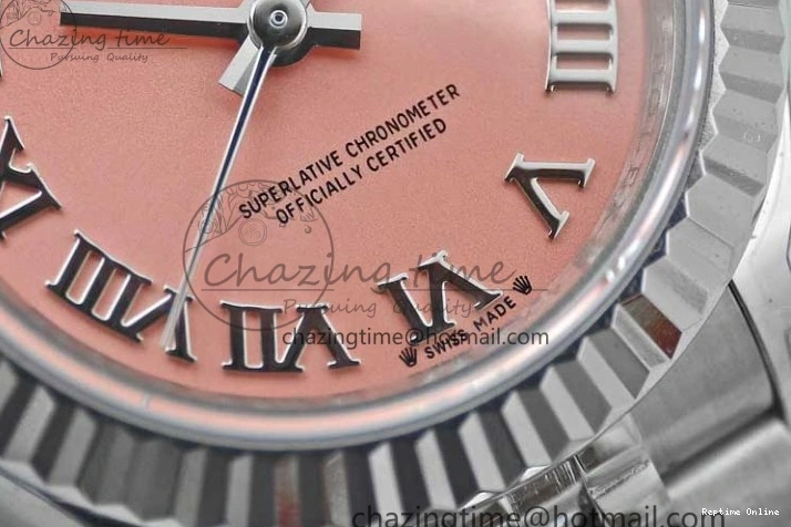 0403 ComfortFit Lady DateJust 28 SS TWF 1:1 Best Edition 904L Steel Pink Dial Roman Markers on President Bracelet NH 2183
